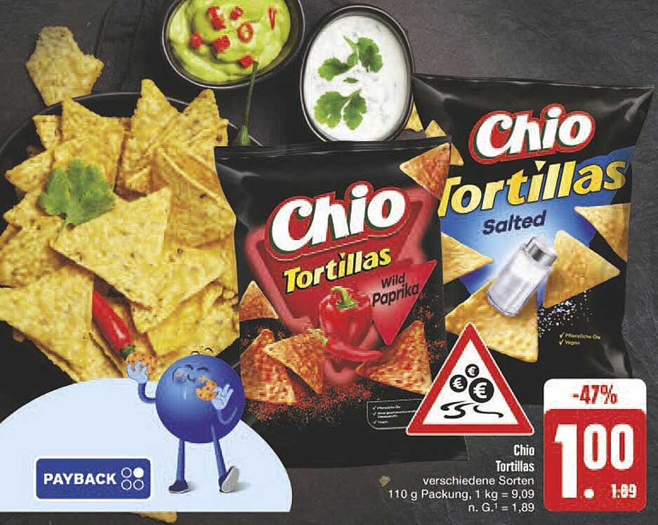 Chio Tortillas verschiedene Sorten