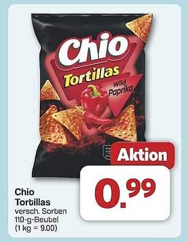Chio Tortillas Wild Paprika 110-g-Beutel