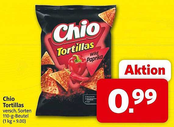 Chio Tortillas Wild Paprika 110 g für nur 0,99 €
