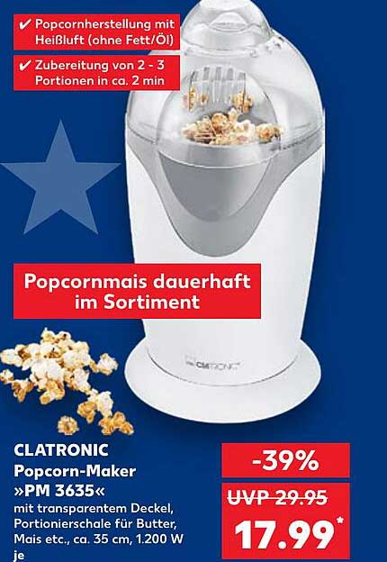 CLATRONIC Popcorn-Maker »PM 3635«