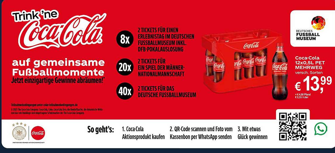 Coca-Cola 12x0,5L PET MEHRWEG für nur 13,99€