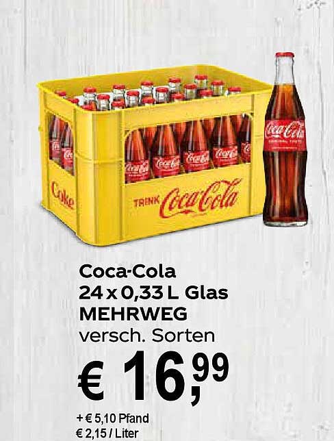 Coca-Cola 24 x 0,33 L Glas MEHRWEG