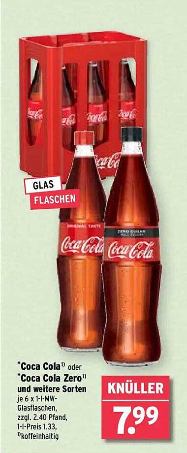 Coca Cola 6 x 1L in Glasflaschen – Knüller-Angebot