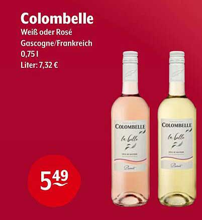 Colombelle Weiß oder Rosé - Gascogne/Frankreich 0,75l