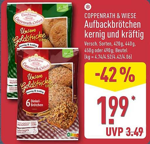 COPPENRATH & WIESE Aufbackbrötchen kernig und kräftig
