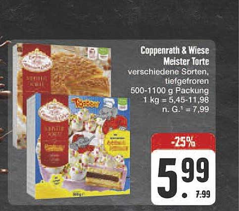 Coppenrath & Wiese Meister Torte - verschiedene Sorten, tiefgefroren