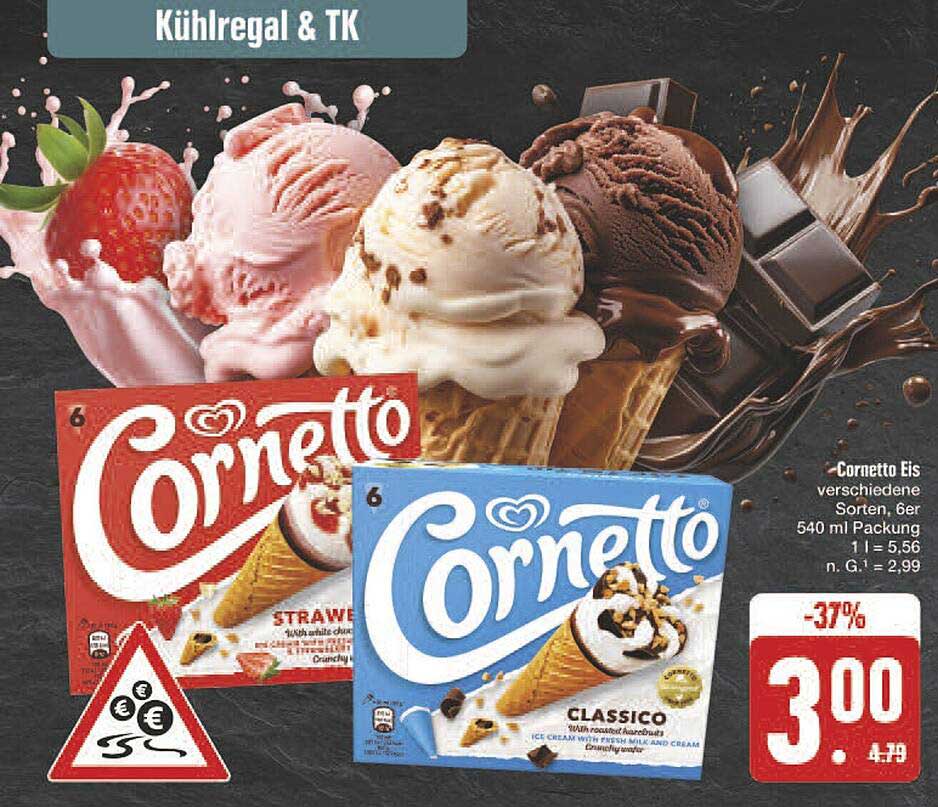 Cornetto Eis verschiedene Sorten, 6er Packung