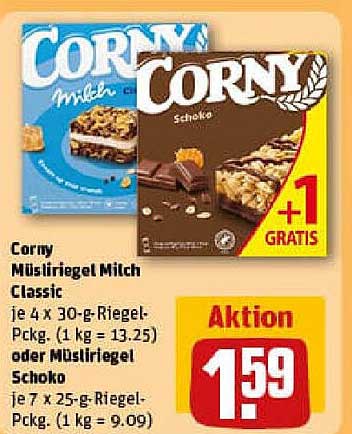 Corny Müsliriegel Milch Classic oder Schoko - Aktion