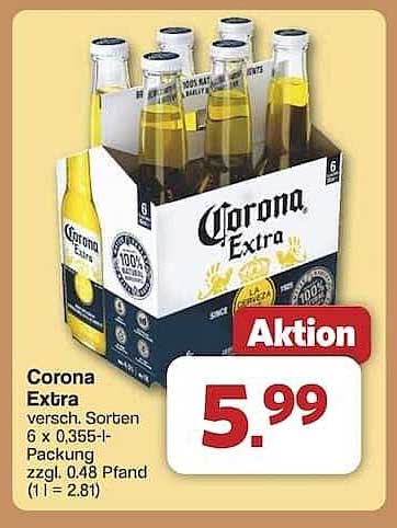 Corona Extra 6 x 0,355 l - Aktion