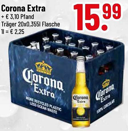 Corona Extra Lagerbier - Kasten mit 20 Flaschen à 0,355 l