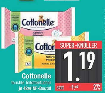 Cottonelle feuchte Toilettentücher je 42er NF-Beutel