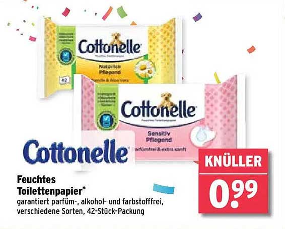 Cottonelle Feuchtes Toilettenpapier – 42-Stück-Packung