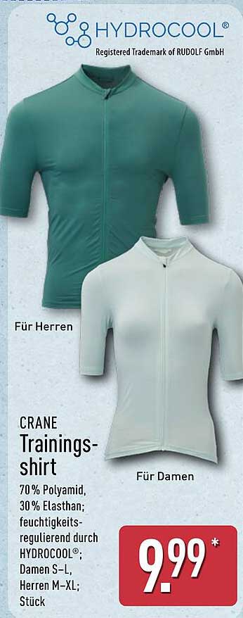 CRANE Trainingsshirt für Damen und Herren