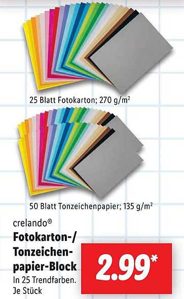 crelando® Fotokarton-/Zeichenpapier-Block