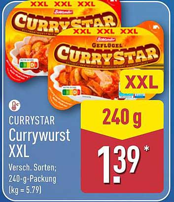CURRYSTAR Currywurst XXL 240 g - Verschiedene Sorten