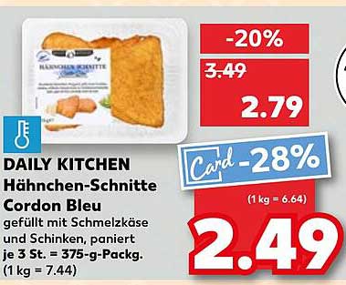 DAILY KITCHEN Hähnchen-Schnitte Cordon Bleu