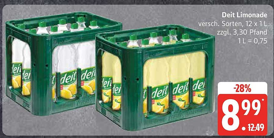 Deit Limonade, 12 x 1 L, versch. Sorten