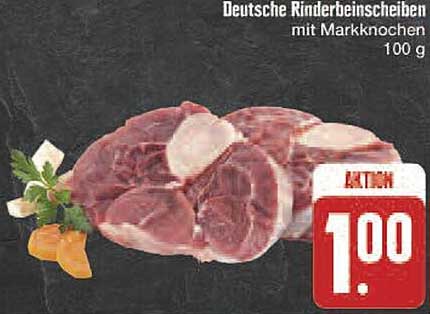 Deutsche Rinderbeinscheiben mit Markknochen, 100 g
