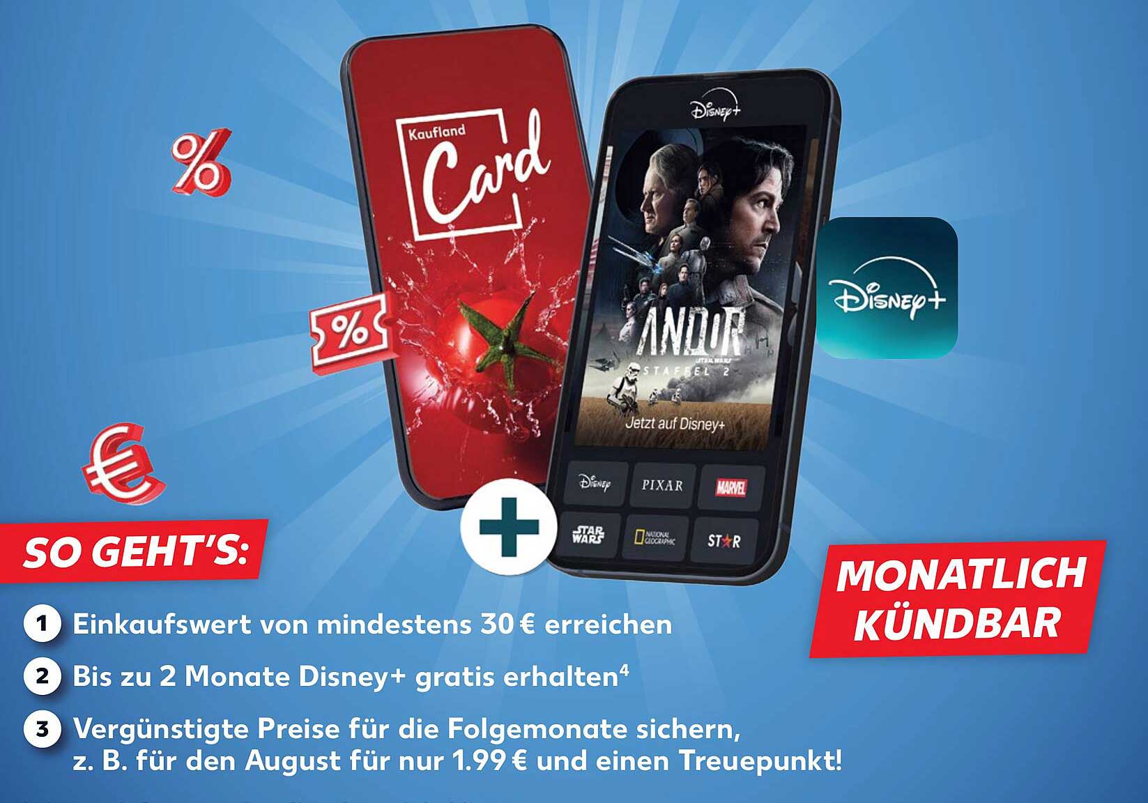 Disney+ kostenlos für bis zu 2 Monate bei Kaufland!