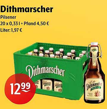 Dithmarscher Pilsener 20 x 0,33 l + Pfand 4,50 €