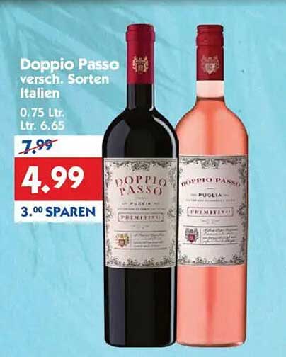 Doppio Passo versch. Sorten Italien 0.75 Ltr.
