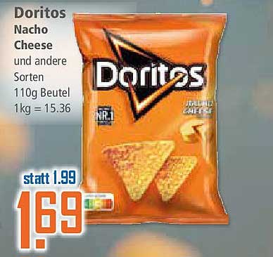 Doritos Nacho Cheese und andere Sorten 110g Beutel