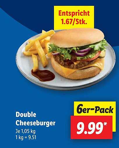 Double Cheeseburger 6er-Pack