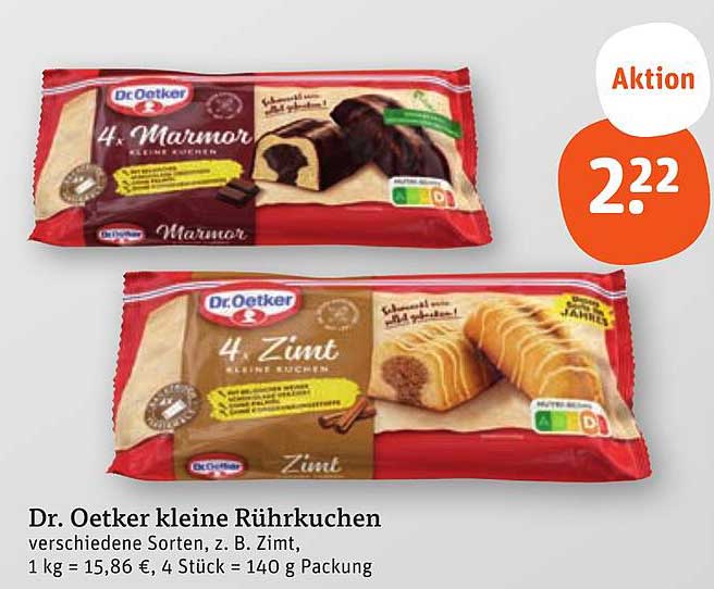 Dr. Oetker kleine Rührkuchen - verschiedene Sorten, z. B. Zimt
