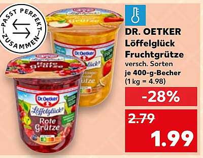 DR. OETKER Löffelglück Fruchtgrütze 400-g-Becher