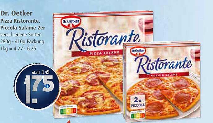 Dr. Oetker Pizza Ristorante, Piccola Salame 2er