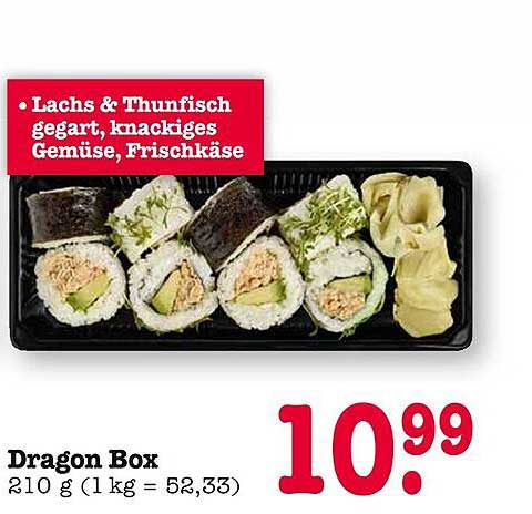 Dragon Box - Lachs & Thunfisch Sushi