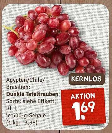 Dunkle Tafeltrauben, kernlos, 500 g