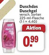 Duschdas Duschgel versch. Sorten 225-ml-Flasche (1 l = 4,40)