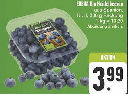 EDEKA Bio Heidelbeeren aus Spanien, 300 g Packung