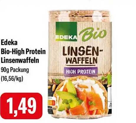 Edeka Bio-High Protein Linsenwaffeln 90g