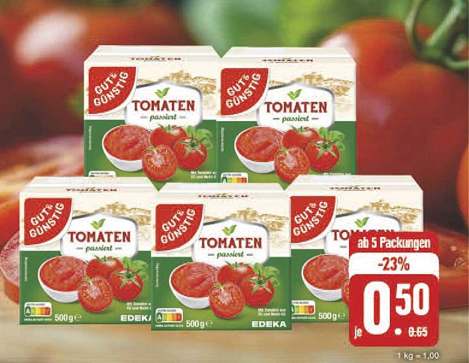 EDEKA Tomaten Passiert 500g - Ab 5 Packungen für nur 0,50 €