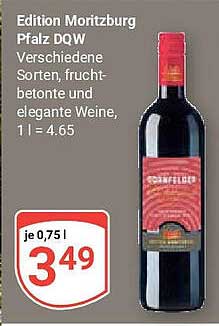 Edition Moritzburg Pfalz DQW - Verschiedene Sorten, fruchtbetonte und elegante Weine