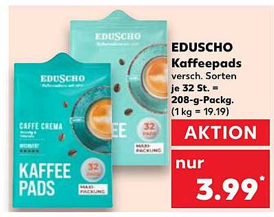 EDUSCHO Kaffee Pads 32 Stück