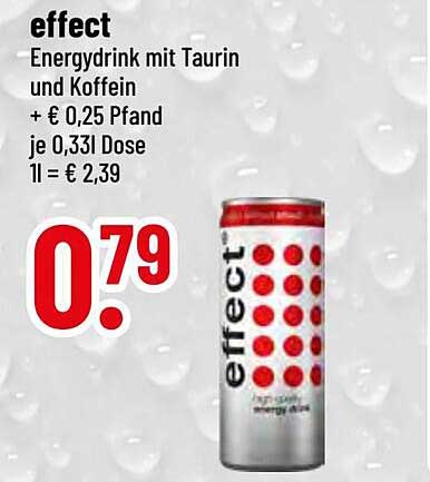 effect Energy Drink mit Taurin und Koffein - Nur 0,79 €