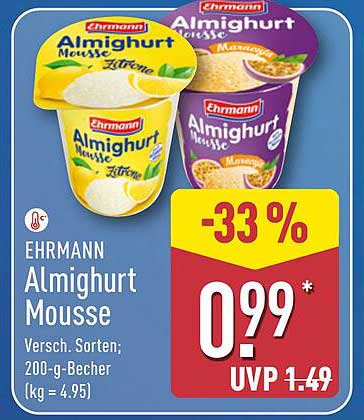 EHRMANN Almighurt Mousse - Verschiedene Sorten, 200-g-Becher