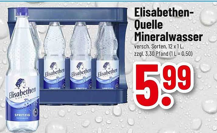 Elisabethen-Quelle Mineralwasser, 12 x 1 Liter