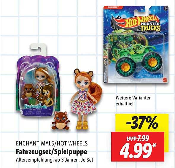 Enchantimals/Hot Wheels Fahrzeugset/Spielpuppe