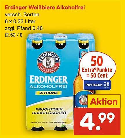 Erdinger Weißbier Alkoholfrei 6 x 0,33 Liter