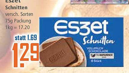 Eszet Schnitten - 75g Packung mit verschiedenen Sorten
