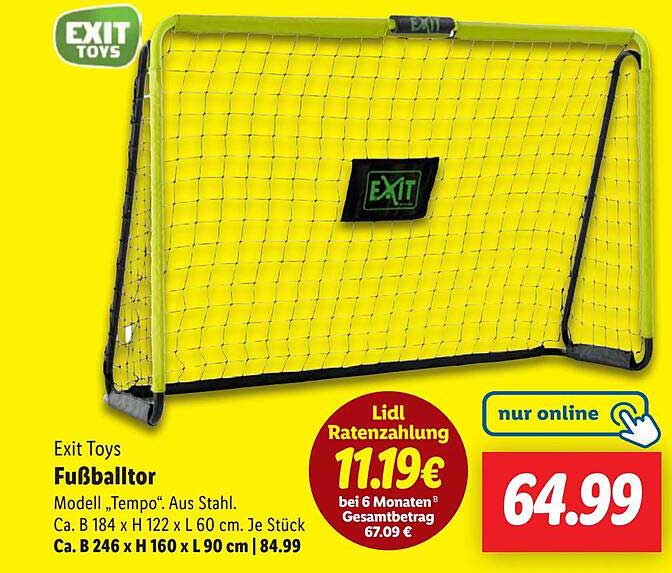 Exit Toys Fußballtor - Modell 'Tempo' aus Stahl