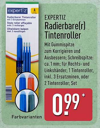 EXPERTIZ Radierbare(r) Tintenroller