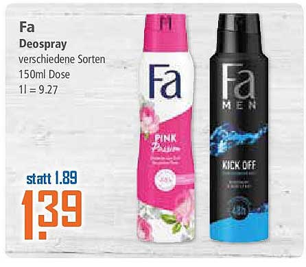 Fa Deospray verschiedene Sorten 150ml Dose