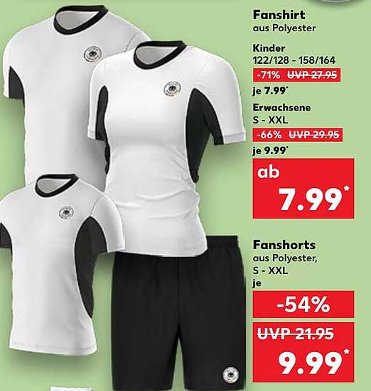Fanshirts und Fanshorts aus Polyester