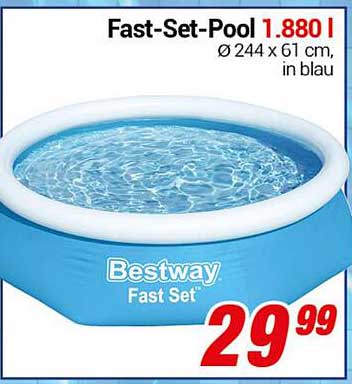 Fast-Set-Pool 1.880 l Ø 244 x 61 cm, in blau
