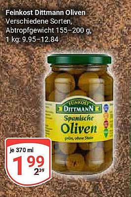 Feinkost Dittmann Oliven – Verschiedene Sorten